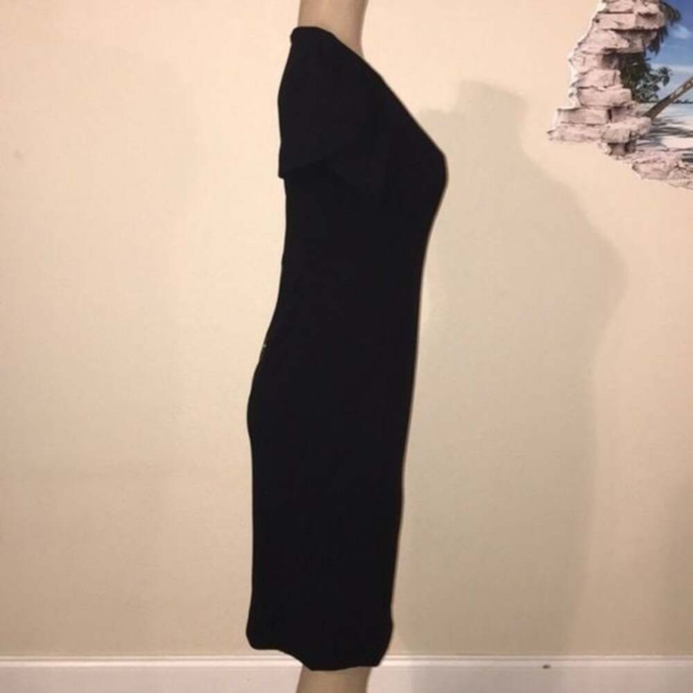 NWT Calvin Klein Classic Black Midi Tulip Sleeve Dress Sz 6 - Picture 7 of 15